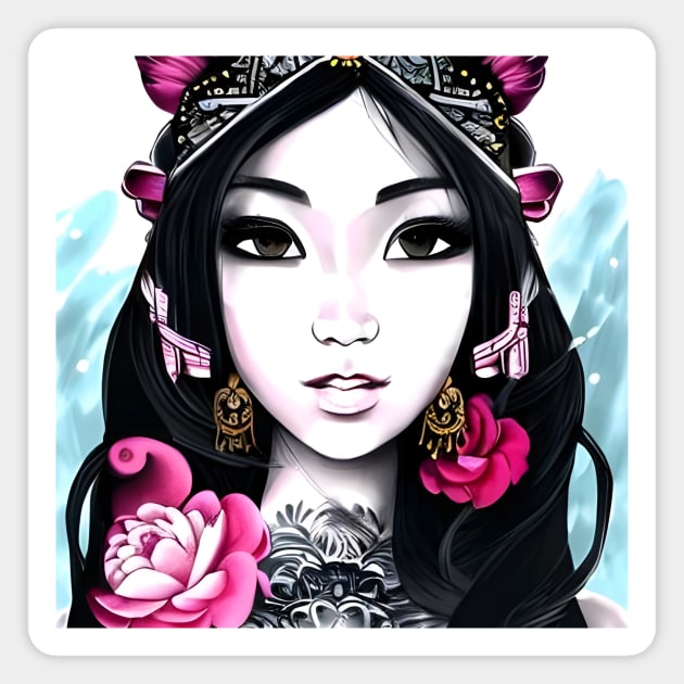 Cute Korean Girl Magnet by animegirlnft